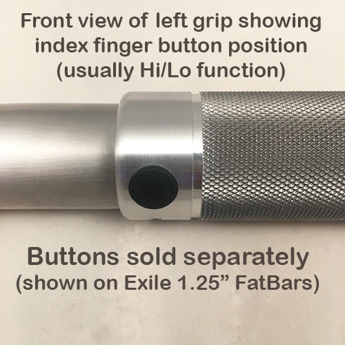 Billet Knurled Grips with optional button-mounting holes